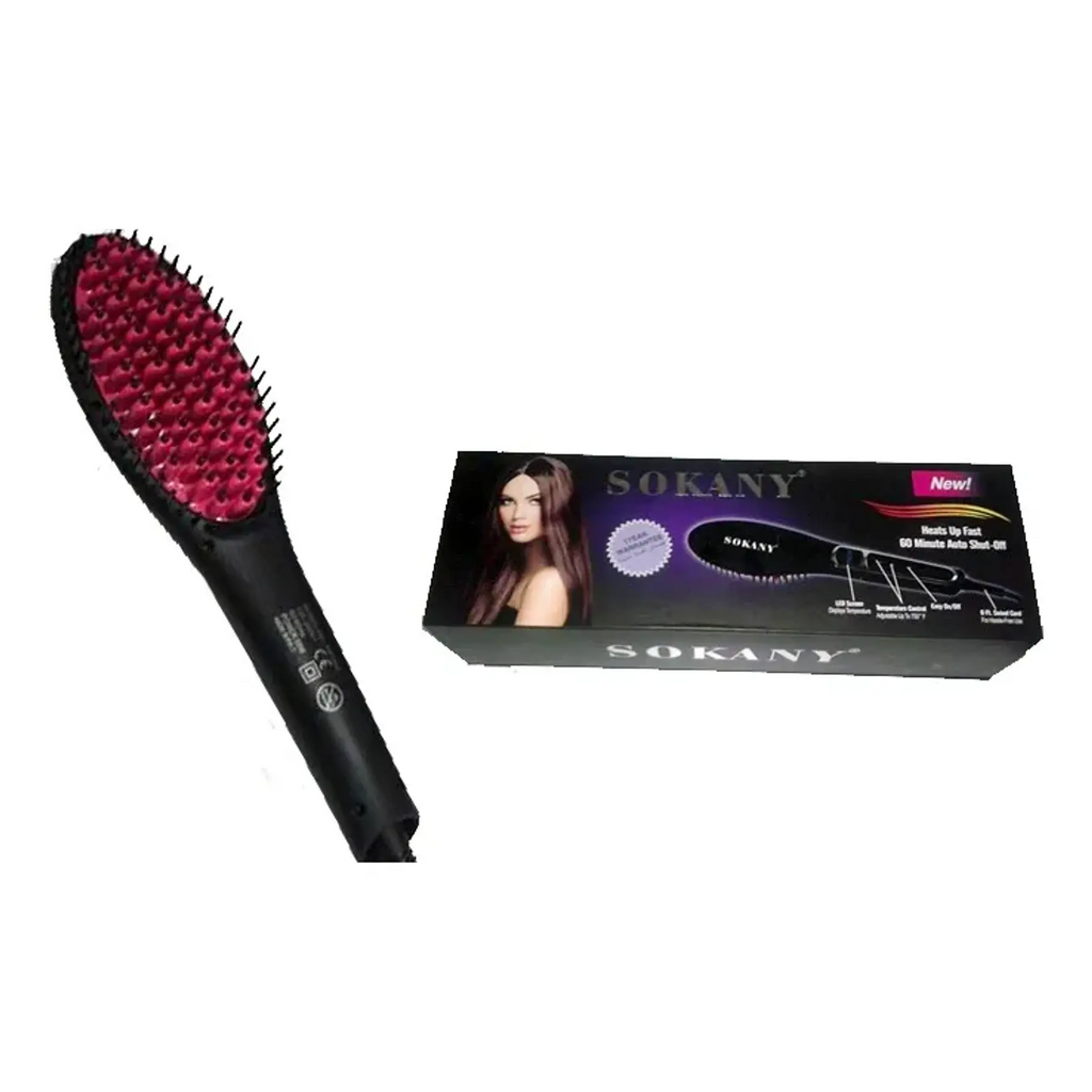 Cepillo Plancha De Cabello Eléctrico Alisador Sokany