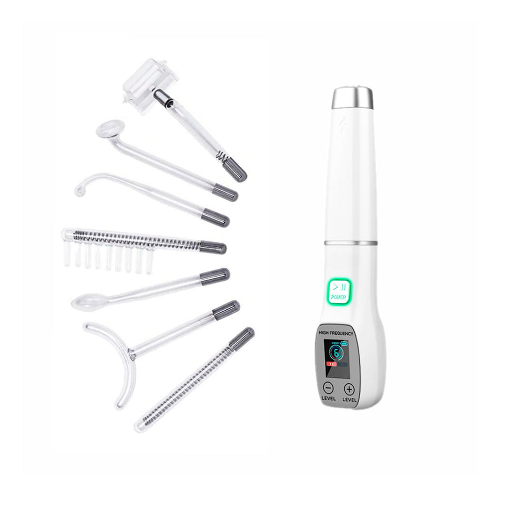 Alta Frecuencia™ dispositivo 7 en 1 Profesional. Trata acné,arrugas, manchas, cicatrices y estimula crecimiento del cabello.